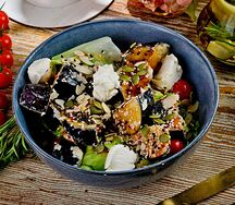 Салат с хрустящими баклажанами 