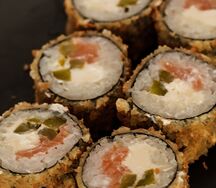 Жареный тейшоку с корнишоном