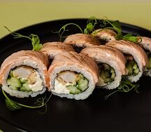 Филадельфия гриль с креветкой фри