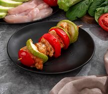 Куриные шашлычки с овощами