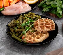 Куриные вафли со стручковой фасолью