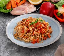 Вок с гречневой лапшой