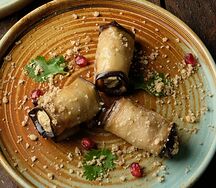 Рулетики из баклажана