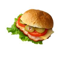 Сэндвич с куриным рулетом