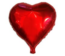 Шар фольгированный "Сердце" красный
