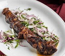 Шашлык из говяжьей печени и сердца по-имеретински