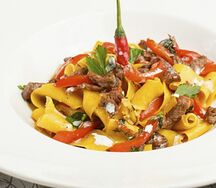 Паппарделле с телятиной