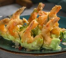 Креветки в соусе васаби 