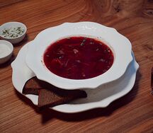 Борщ со смальцем 