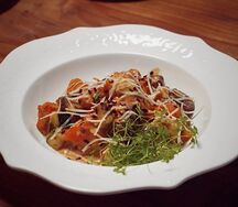 Говяжья вырезка, томленная с тыквой 