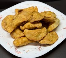 Жареные вареники с картофелем   