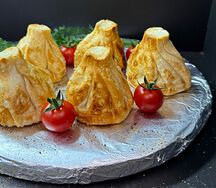 Жареные хинкали Сыр, грибы и укроп