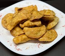 Жареные вареники с картофелем и грибами