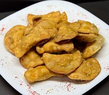Жареные вареники с картофелем   