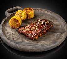 Томленые свиные ребрышки BBQ 