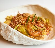 Теплый боул с креветками 
