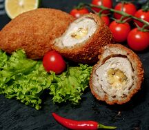 С сыром и грибами