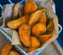 Картошка по-деревенски с чесночным маслом 