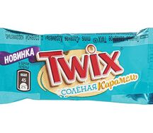 Конфета шоколадная батончик Twix Minis Солёная карамель