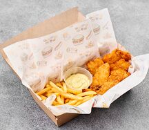 Куриные стрипсы с картофелем фри