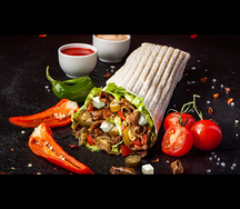 Шаурма на углях с курицей