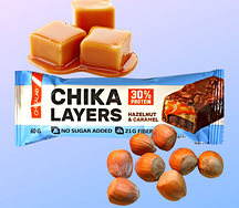Батончик Chika Layers Лесной орех с карамелью