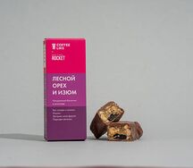 Батончик натуральный с лесным орехом и изюмом в шоколаде CLxROCKITWI, 40 г