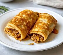 Блинчик с мясом и капустой