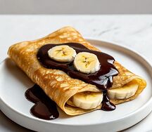 Блинчик с бананом и шоколадом