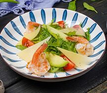 Руккола с креветками