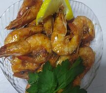 Горячие закуска жареные креветки