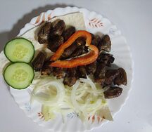Шашлык из куриных сердечек
