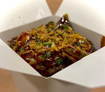 Сытный куш с курицей на углях