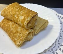 Блинчики с колбасой и сыром 