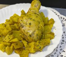 Голень куриная гриль с картофелем 