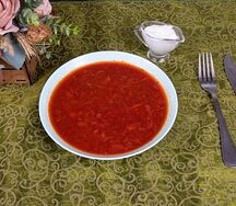Борщ со сметаной