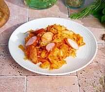 Бигус с охотничьими колбасками 