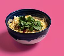 Рис с креветками и яйцом