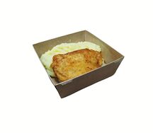 Шницель из курицы и гарнир