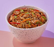 Гречневая лапша с курицей терияки