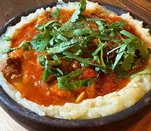 Чашушули с картофельным пюре