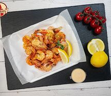 Жареные королевские креветки