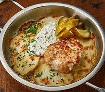 Щучья котлета с картофельным гратеном
