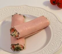 Рулетики из ветчины