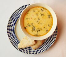 Тосканский сливочный суп с креветками