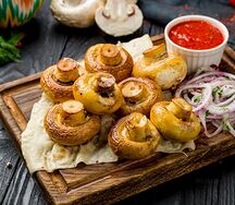 Грибы на мангале