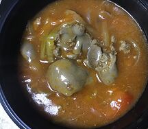 Куриная печень в соусе 