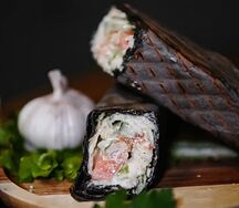 Большая шаурма с креветками