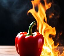 Болгарский перец на углях