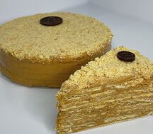 Наполеон с вареной сгущенкой
